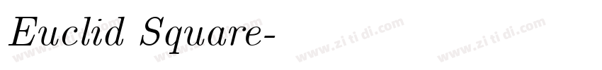 Euclid Square字体转换